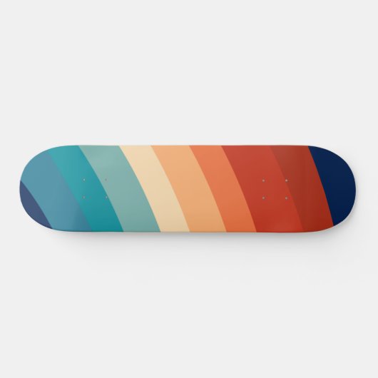 Retro regenboog #1 #minimaal #decor #art skateboard (Horizontaal)