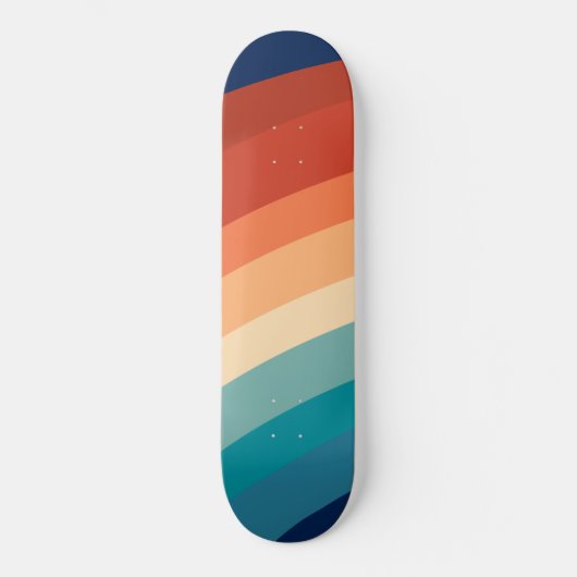 Retro regenboog #1 #minimaal #decor #art skateboard (Voorkant)