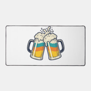 Retro Regenboog Bierpul Proost Vector T-shirt_1 Bureaumat