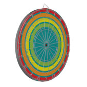 retro regenboog dartbord (Voorkant Links)