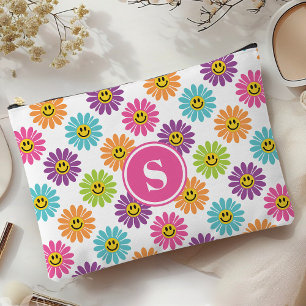 Retro Regenboog Gelukkig Madeliefje Patroon Met In Etui