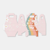 Retro Regenboog Groovy Eén Madeliefje Bedankdoosjes (Uitgevouwen)