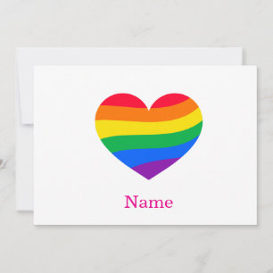 Retro Regenboog Hart - Cute Kleurrijke Abstracte K Kaart