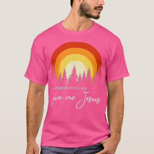 Retro regenboog in de ochtend als ik stijf geef me t-shirt