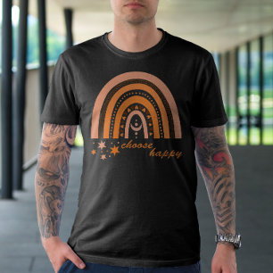 Retro-regenboog Kies Happy T-Shirt
