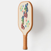 Retro Regenboog Pickleball peddel Paddle (Links)