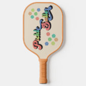 Retro Regenboog Pickleball peddel Pickleball Paddle (Voorkant)