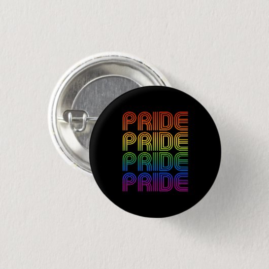Retro Regenboog Pride Ronde Button 3,2 Cm (Voorkant /achterkant)