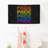 Retro Regenboog Pride Spandoek (Insitu)