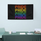 Retro Regenboog Pride Spandoek (Beurs)