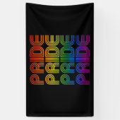 Retro Regenboog Pride Spandoek (Verticaal)