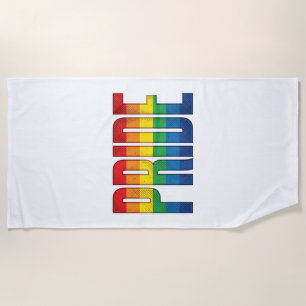 Retro Regenboog Pride Typografie Shirt Ontwerp_1 Strandlaken