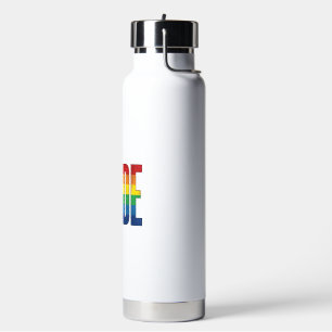 Retro Regenboog Pride Typografie Shirt Ontwerp_1 Waterfles