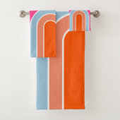 Retro Regenboog Sinaasappel Bad Handdoek (Insitu)
