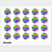 Retro Regenboog Stickers (Vel)