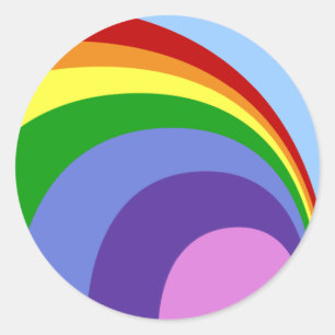 Retro Regenboog Stickers