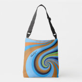 Retro Regenboog Swirl Persoonlijk Crossbody Tas (Voorkant)