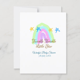 Retro regenboog twinkel twinkel kleine sterren bab briefkaart