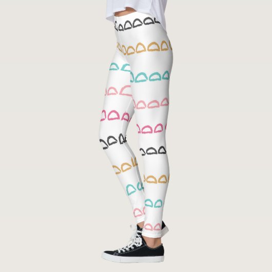 Retro regenboogboog leggings (Links)