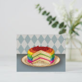 Retro-regenboogCake Briefkaart (Staand voorkant)