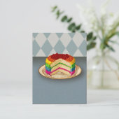 Retro-regenboogCake Briefkaart (Staand voorkant)