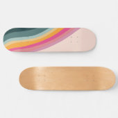 Retro regenbooggolf #1 #wall #art skateboard (Horizontaal)