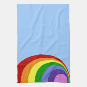 Retro regenbooghanddoek theedoek