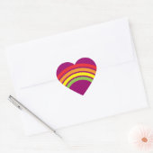 retro regenbooghart hart sticker (Envelop)