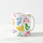 Retro regenboogkippen Fun Custom Gift Mok (Voorkant rechts)