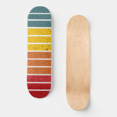 Retro  regenboogstrepen skateboard (Voorkant)