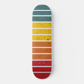 Retro  regenboogstrepen skateboard (Voorkant)