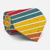 Retro regenboogstrepen stropdas (Opgerold)