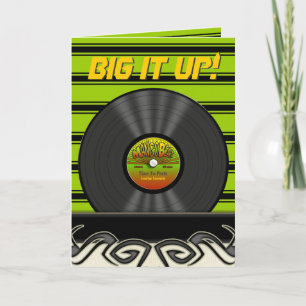 Retro Reggae Vinyl Record Cartes Personnalisées