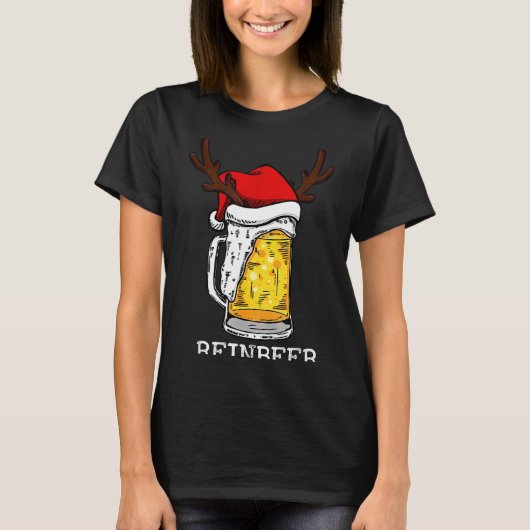 Retro Reindeer Winedeer Reinbeer Matching Couples T-shirt (Voorkant)