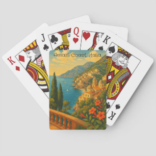 Retro Reis Amalfi Kust Italië Pokerkaarten