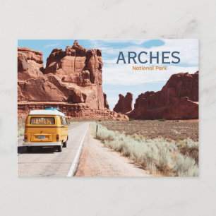 Retro Reis Arches National Park Briefkaart