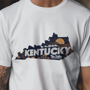 Retro Reis Iconische Kentucky Grafiek T-shirt