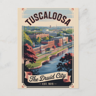 Retro Reis Tuscaloosa Alabama Briefkaart