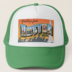Retro Reisgroeten uit Boston Massachusetts Trucker Pet