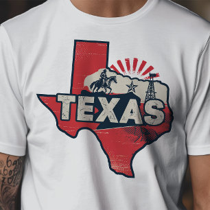 Retro Reisicoon Texas Grafisch Ontwerp T-shirt