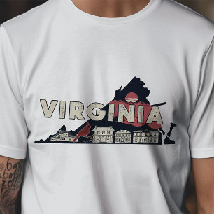 Retro Reisicoon Virginia Grafisch T-shirt