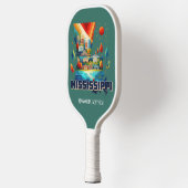 Retro reiskaart Mississippi State Pickleball Paddle (Links)