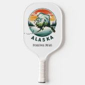 Retro reiskaart van Alaska Pickleball Paddle (Achterkant)