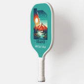 Retro-reiskaart van de staat Idaho Pickleball Paddle (Links)