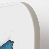 Retro-reiskaart van de staat Iowa Pickleball Paddle (Links Detail)