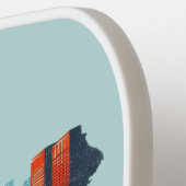 Retro Reiskaart van de staat New York Pickleball Paddle (Links Detail)