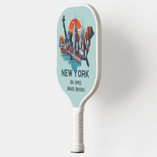 Retro Reiskaart van de staat New York Pickleball Paddle (Links)