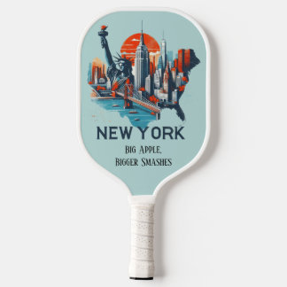 Retro Reiskaart van de staat New York Pickleball Paddle
