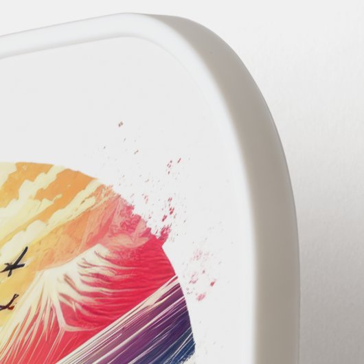 Retro reiskaart van Hawaï Pickleball Paddle (Links Detail)