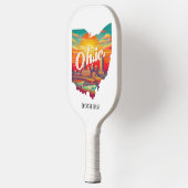Retro Reiskaart van Ohio State Pickleball Paddle (Links)